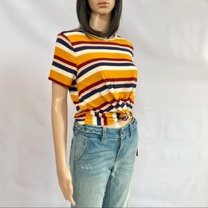 🔥NWT Multicolor Striped Knit Top w/ Twist